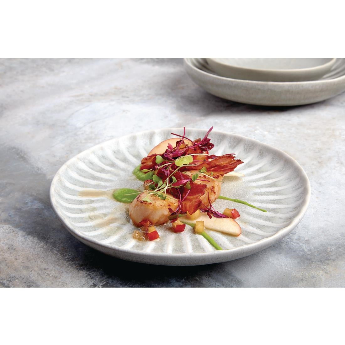 Olympia Corallite Grey Plate - 205mm 8" (6 Pack) • PAS-FB955
