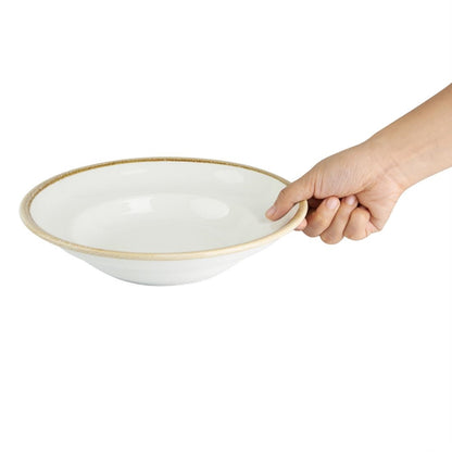 Olympia Kiln Chalk Pasta Bowl - 340ml 11.5fl oz (4 Pack) (250(Ø)mm / 9¾". 340ml. Pack Quantity: 4) • PAS-FB979