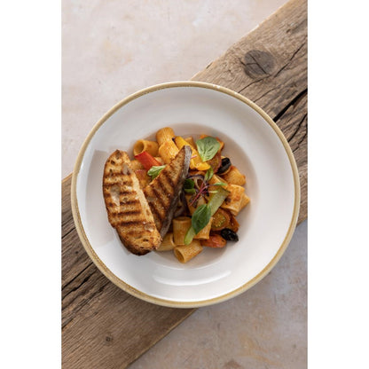 Olympia Kiln Chalk Pasta Bowl - 340ml 11.5fl oz (4 Pack) (250(Ø)mm / 9¾". 340ml. Pack Quantity: 4) • PAS-FB979