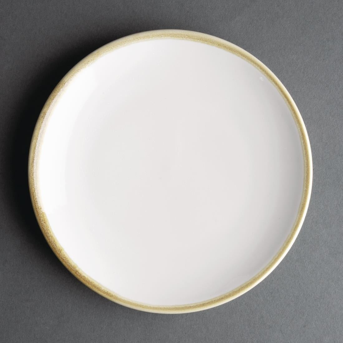 Olympia Kiln Chalk Round Coupe Plate - 180mm 7" (6 Pack) (180(Ø)mm / 7". Pack Quantity: 6) • PAS-FB980