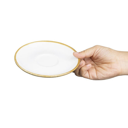 Olympia Kiln Chalk Saucer (Fits FB988) - 140mm 5 1/2" (6 Pack) (140(Ø)mm / 5½". Pack Quantity: 6) • PAS-FB989