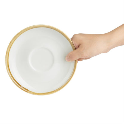 Olympia Kiln Chalk Saucer (Fits FB990) - 160mm 6 3/10" (6 Pack) (160(Ø)mm / 6¼". Pack Quantity: 6) • PAS-FB991