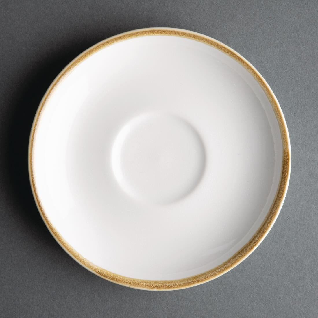 Olympia Kiln Chalk Saucer (Fits FB990) - 160mm 6 3/10" (6 Pack) (160(Ø)mm / 6¼". Pack Quantity: 6) • PAS-FB991