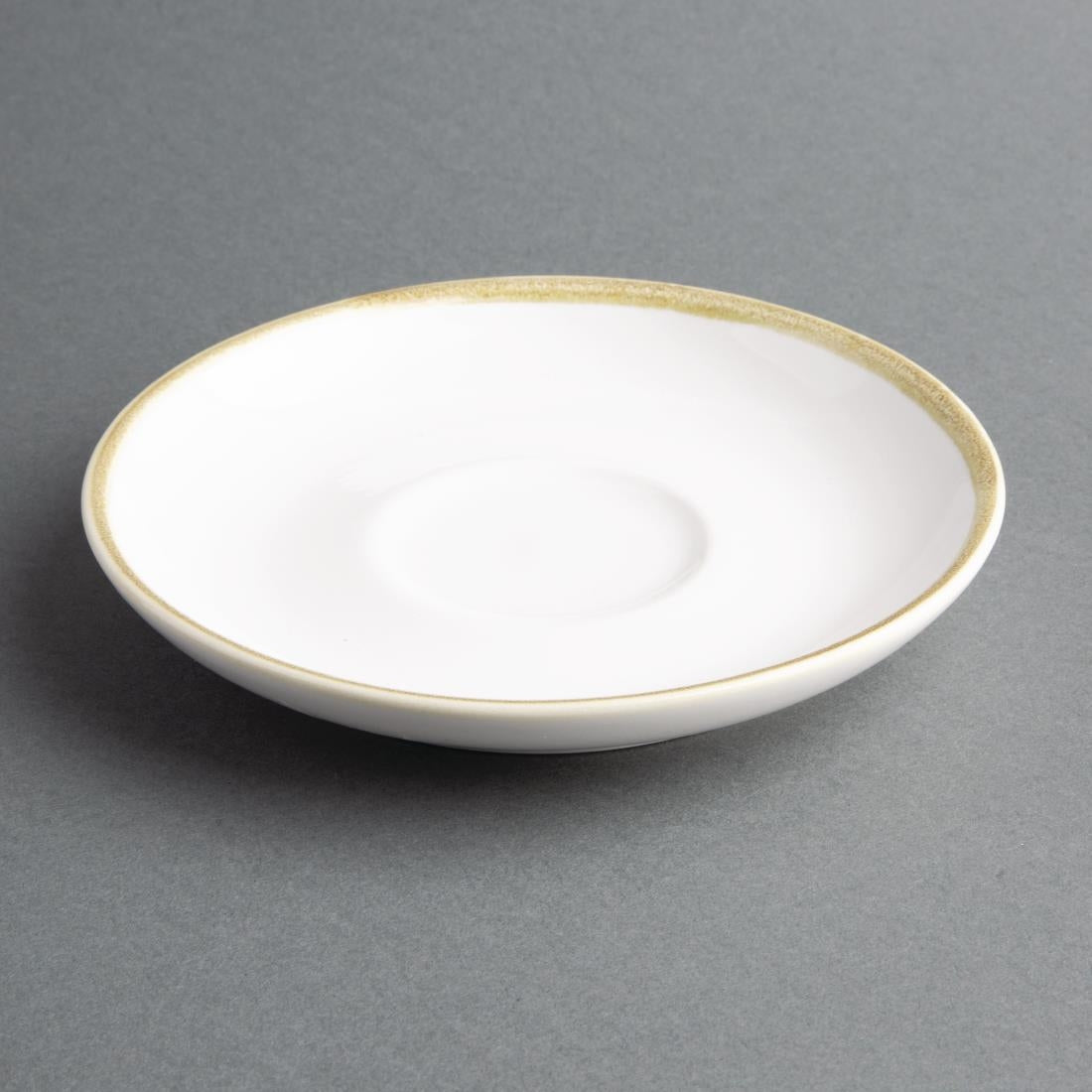 Olympia Kiln Chalk Saucer (Fits FB990) - 160mm 6 3/10" (6 Pack) (160(Ø)mm / 6¼". Pack Quantity: 6) • PAS-FB991