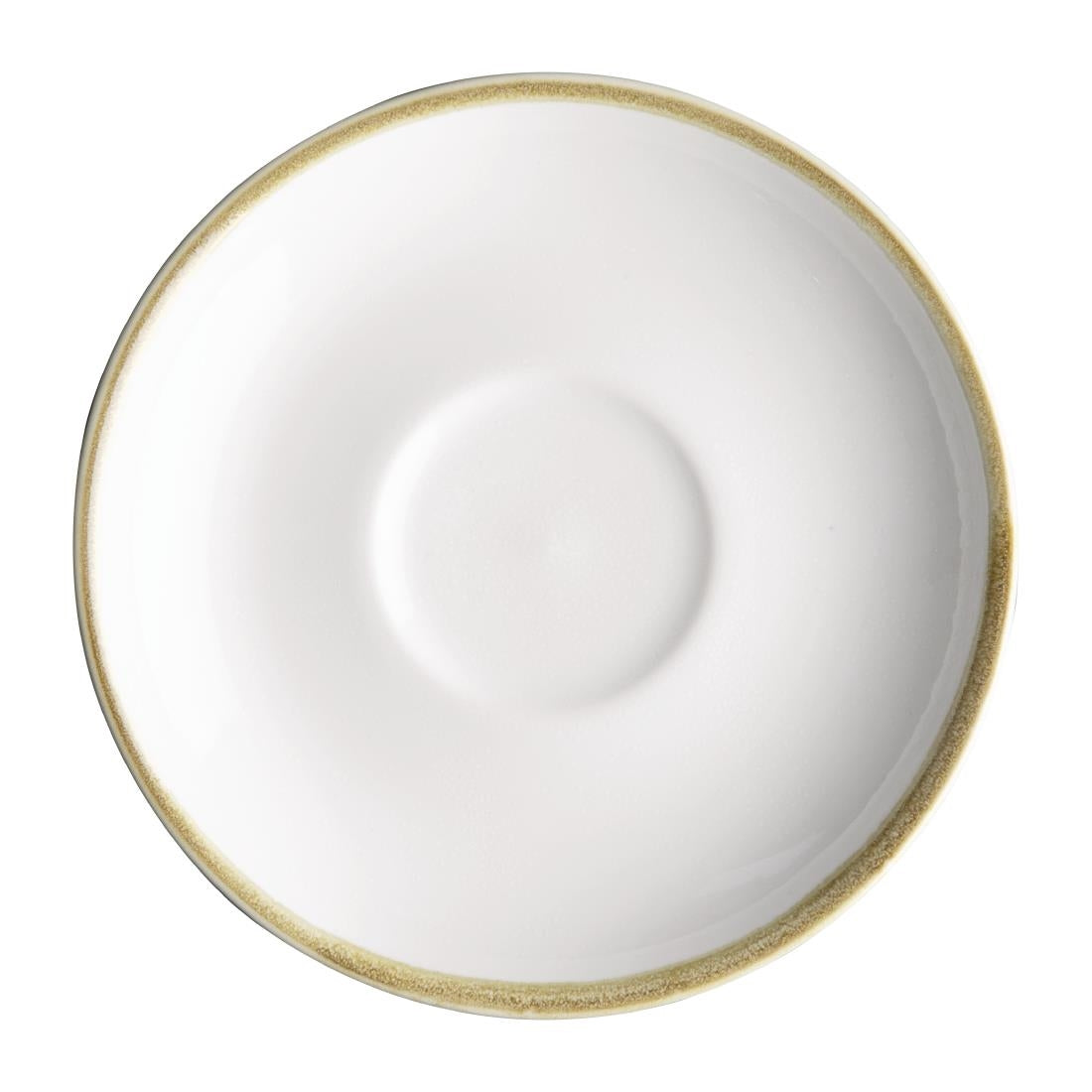 Olympia Kiln Chalk Saucer (Fits FB990) - 160mm 6 3/10" (6 Pack) (160(Ø)mm / 6¼". Pack Quantity: 6) • PAS-FB991