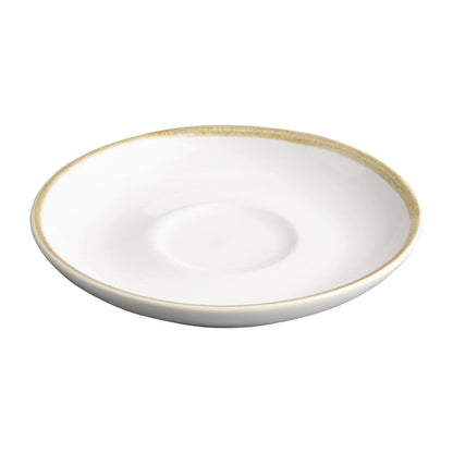 Olympia Kiln Chalk Saucer (Fits FB990) - 160mm 6 3/10" (6 Pack) (160(Ø)mm / 6¼". Pack Quantity: 6) • PAS-FB991