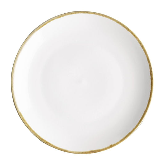 Olympia Kiln Chalk Round Coupe Plate - 280mm 11" (4 Pack) (280(Ø)mm / 11". Pack Quantity: 4) • PAS-FB997