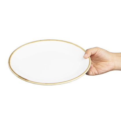 Olympia Kiln Chalk Coupe Plate - 230mm 9" (6 Pack) (230(Ø)mm / 9". Pack Quantity: 6) • PAS-FB999