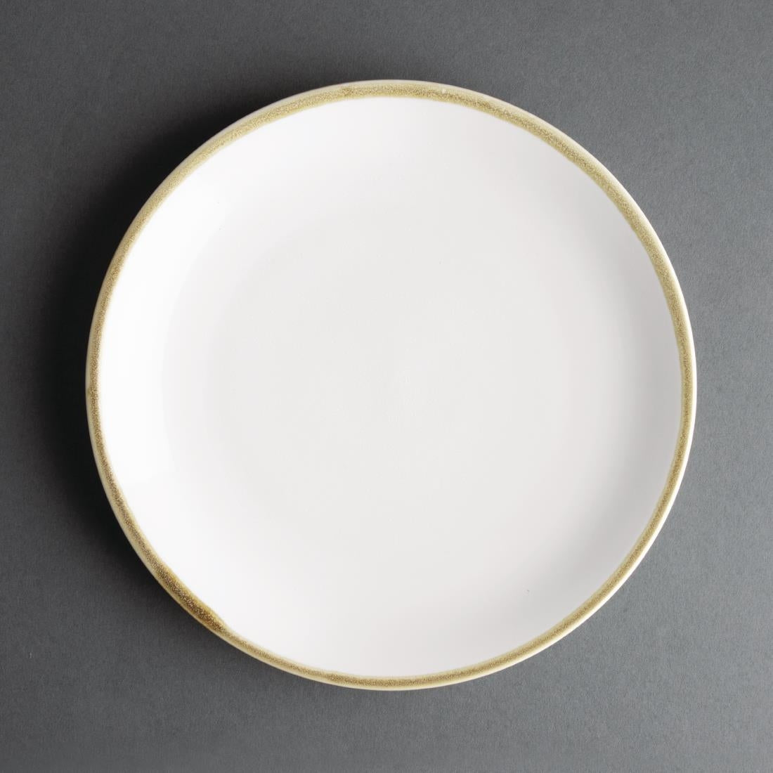 Olympia Kiln Chalk Coupe Plate - 230mm 9" (6 Pack) (230(Ø)mm / 9". Pack Quantity: 6) • PAS-FB999
