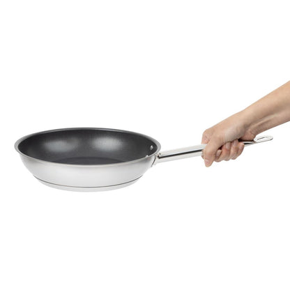 Vogue Stainless Steel Non-Stick Teflon Platinum Plus Frying Pan 240mm • PAS-FC096