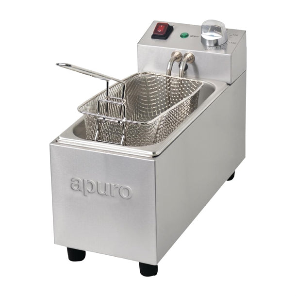 Apuro Single Tank Single Basket Countertop Fryer 3Ltr PAS-FC255-A