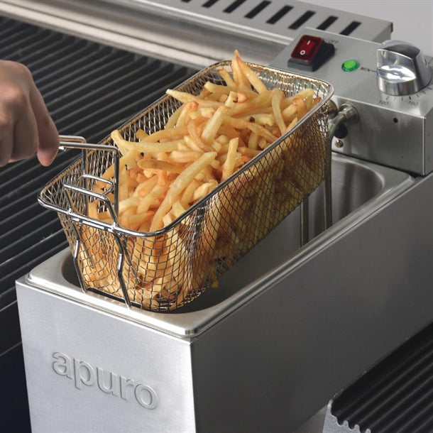 Apuro Single Tank Single Basket Countertop Fryer 3Ltr PAS-FC255-A