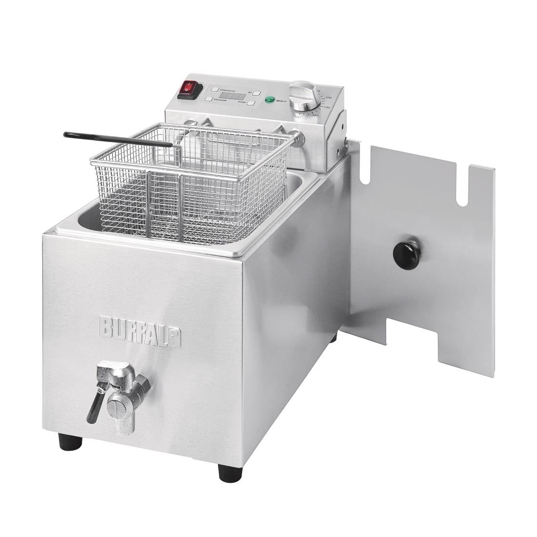 Apuro Single Tank Single Basket 8Ltr Countertop Fryer with Timer 2.9kW • PAS-FC374-A