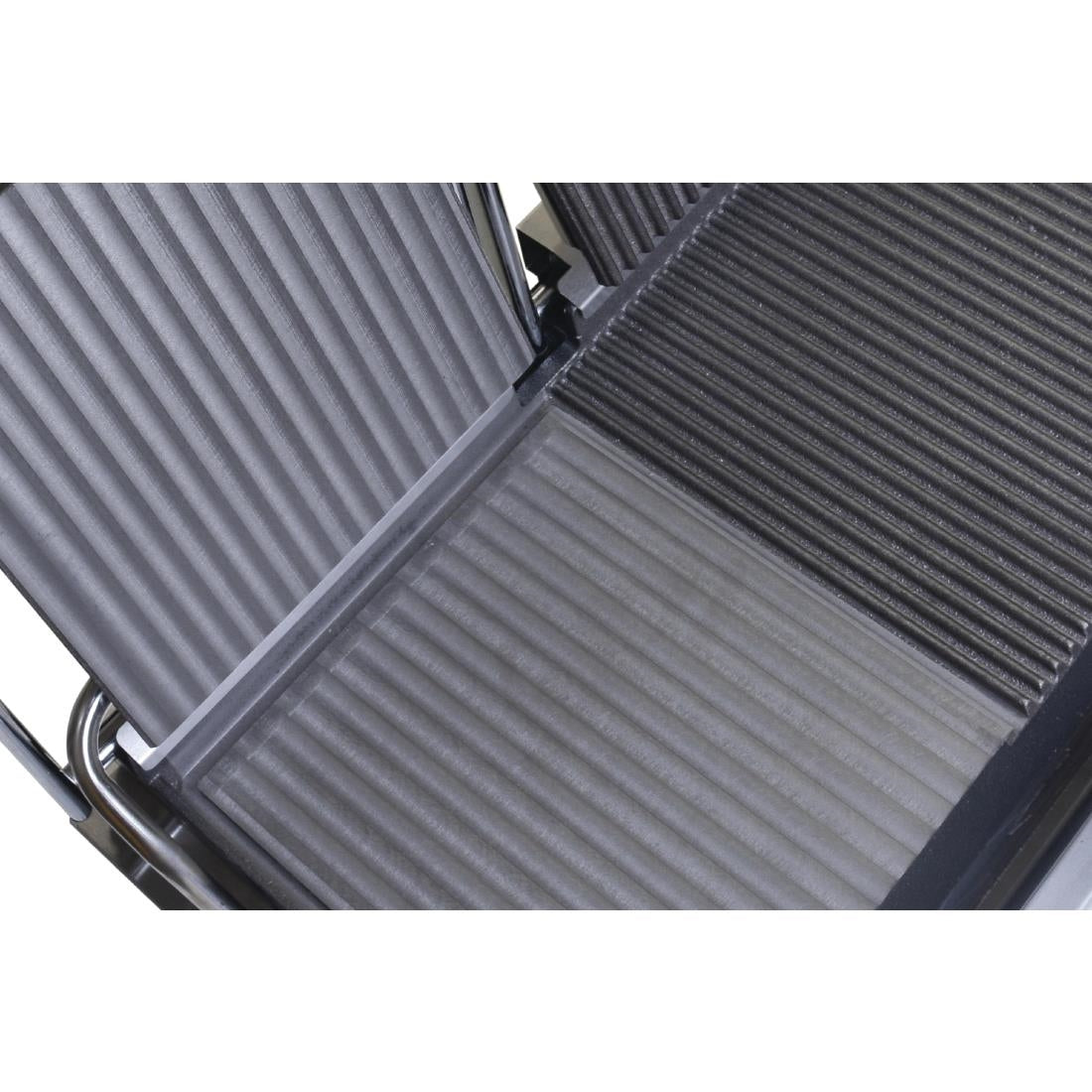 Apuro Double Half Ribbed Contact Grill • PAS-FC386-A