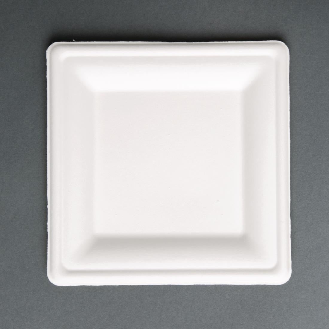 Fiesta Compostable Bagasse Square Plates 159mm (Pack of 50) • PAS-FC518