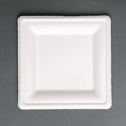 Fiesta Compostable Bagasse Square Plate 159mm (50 Pack) (Pack of 50) • PAS-FC518