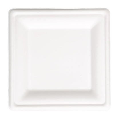 Fiesta Compostable Bagasse Square Plates 159mm (Pack of 50) • PAS-FC518