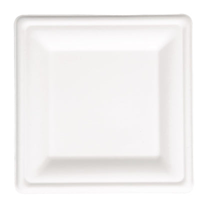 Fiesta Compostable Bagasse Square Plate 159mm (50 Pack) (Pack of 50) • PAS-FC518