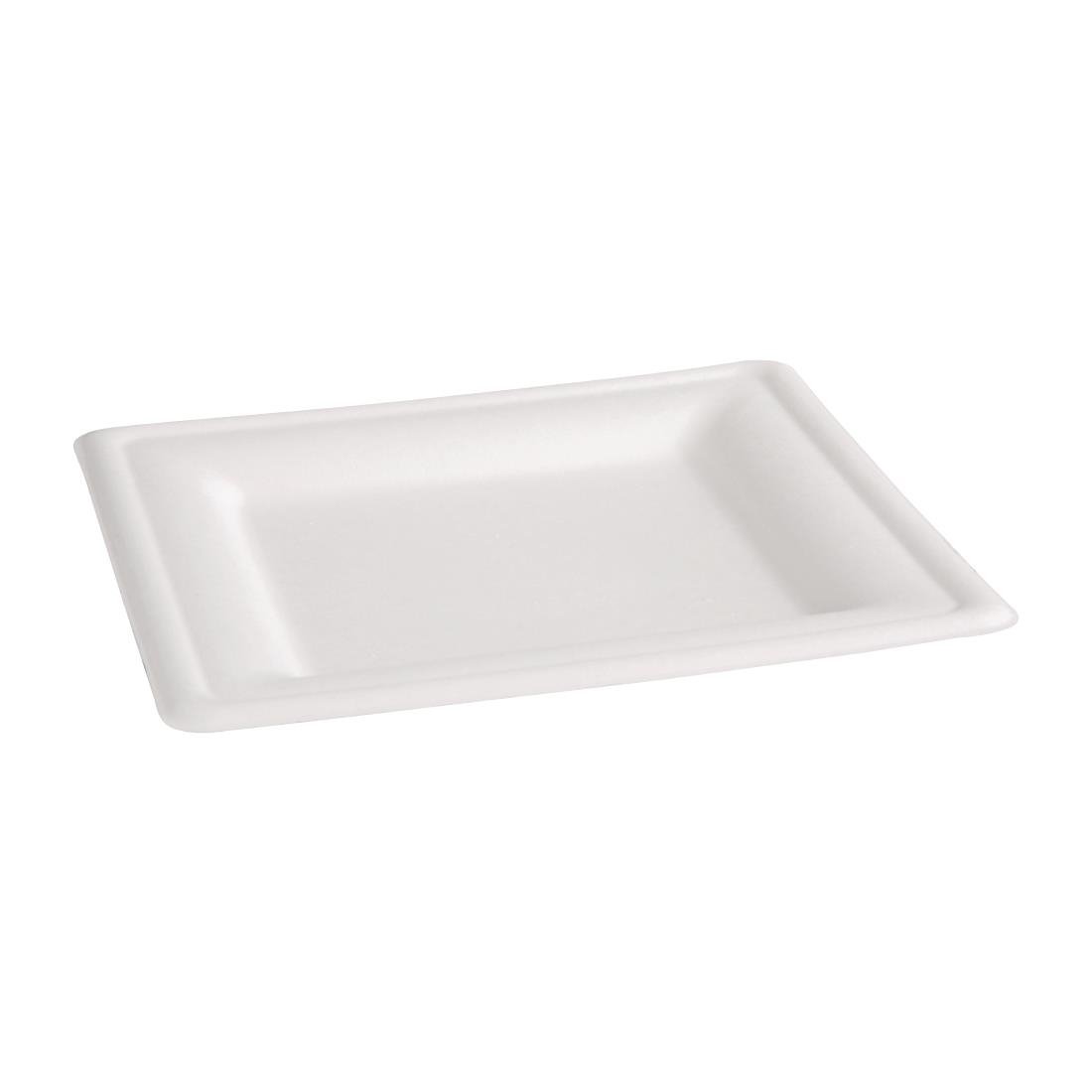 Fiesta Compostable Bagasse Square Plates 159mm (Pack of 50) • PAS-FC518