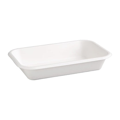 Fiesta Compostable Bagasse Tray 680ml (50 Pack) (38x139x213mm | 680ml | Pack of 50) • PAS-FC531