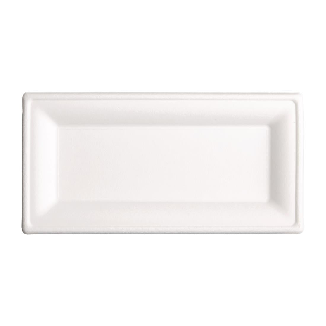 Fiesta Compostable Bagasse Rectangular Plate 258mm (50 Pack) (258(W)x130(D)mm | Pack Quantity: 50) • PAS-FC539