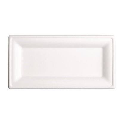 Fiesta Compostable Bagasse Rectangular Plate 258mm (50 Pack) (258(W)x130(D)mm | Pack Quantity: 50) • PAS-FC539