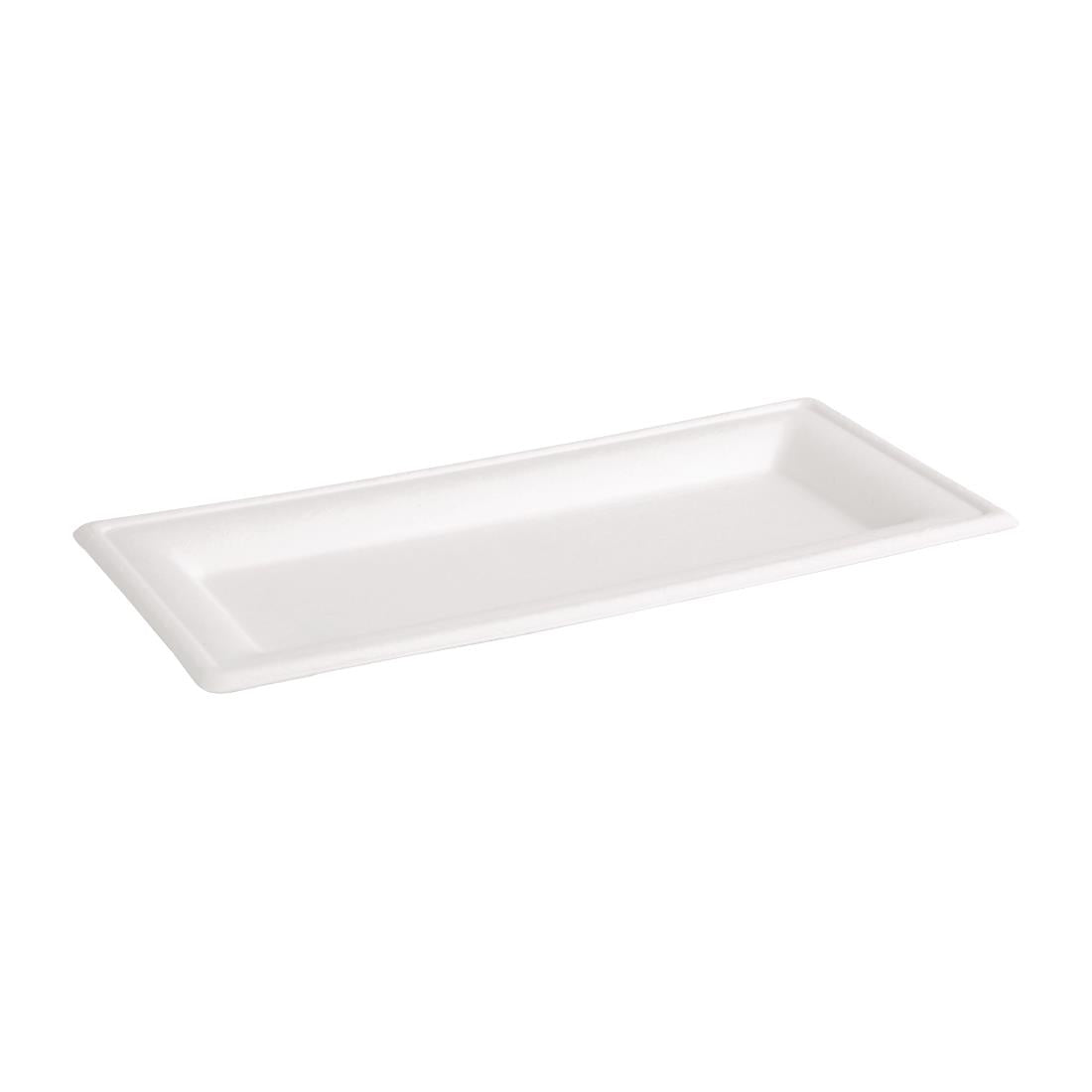 Fiesta Compostable Bagasse Rectangular Plates 258mm (Pack of 50) • PAS-FC539