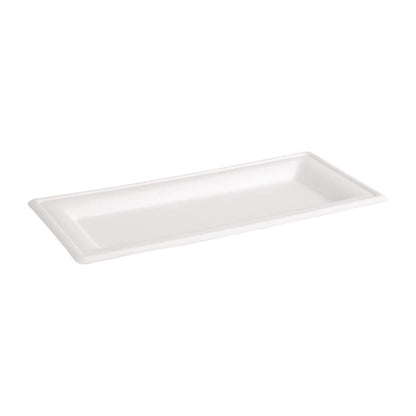 Fiesta Compostable Bagasse Rectangular Plates 258mm (Pack of 50) • PAS-FC539