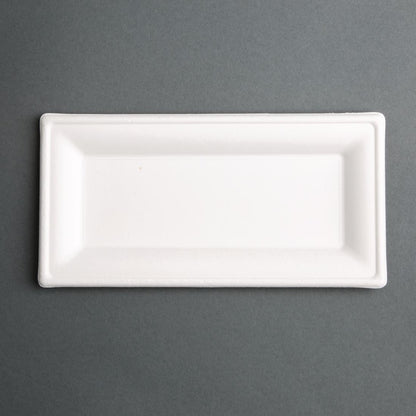 Fiesta Compostable Bagasse Rectangular Plate 258mm (50 Pack) (Pack of 50) • PAS-FC539