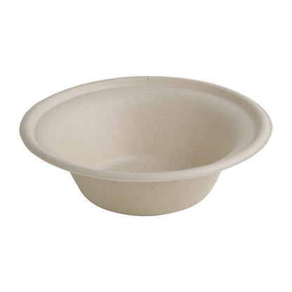 Fiesta Compostable Bagasse Round Bowls Natural Colour 312ml (Pack of 50) • PAS-FC543