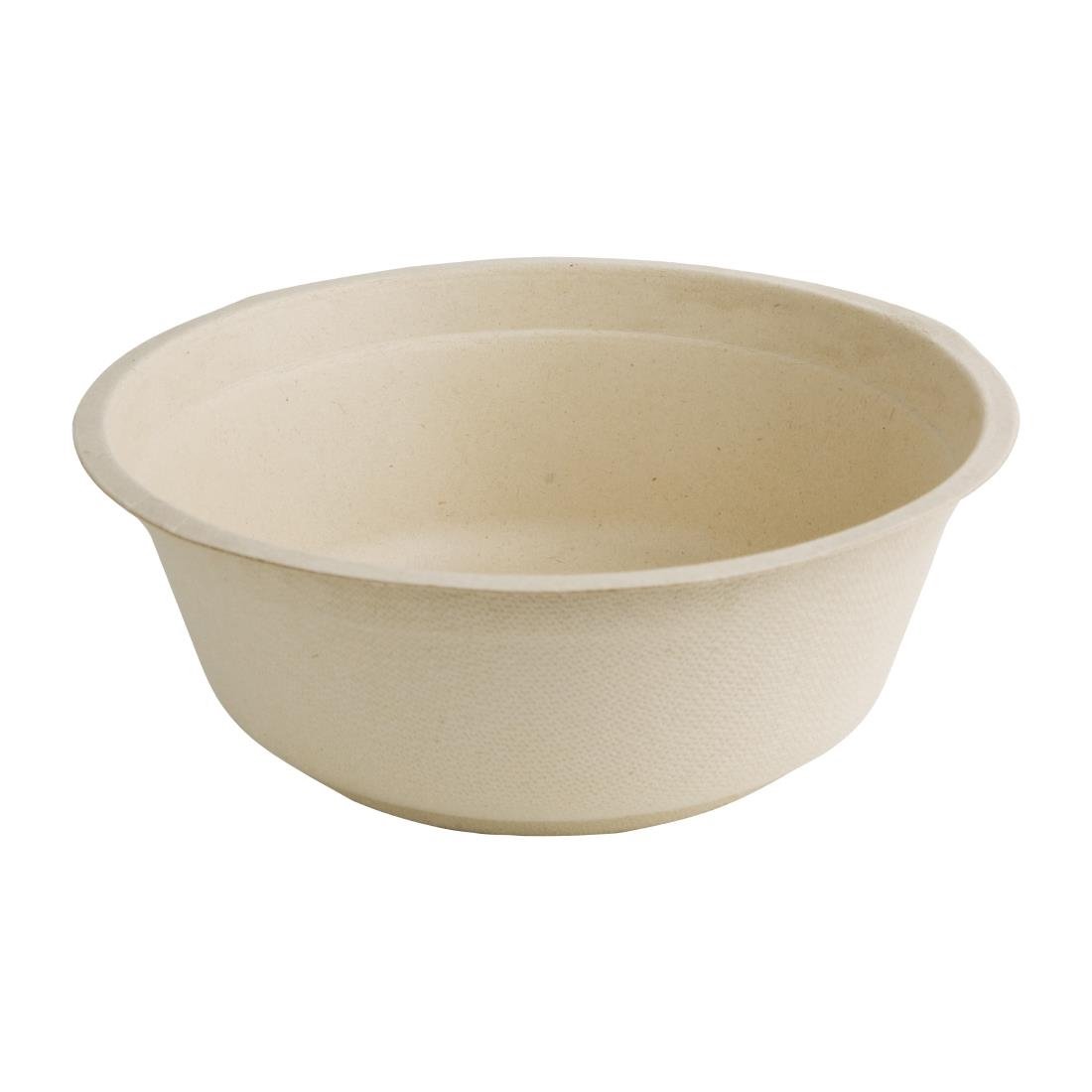 Fiesta Compostable Bagasse Round Bowls Natural Colour 950ml (Pack of 50) • PAS-FC544