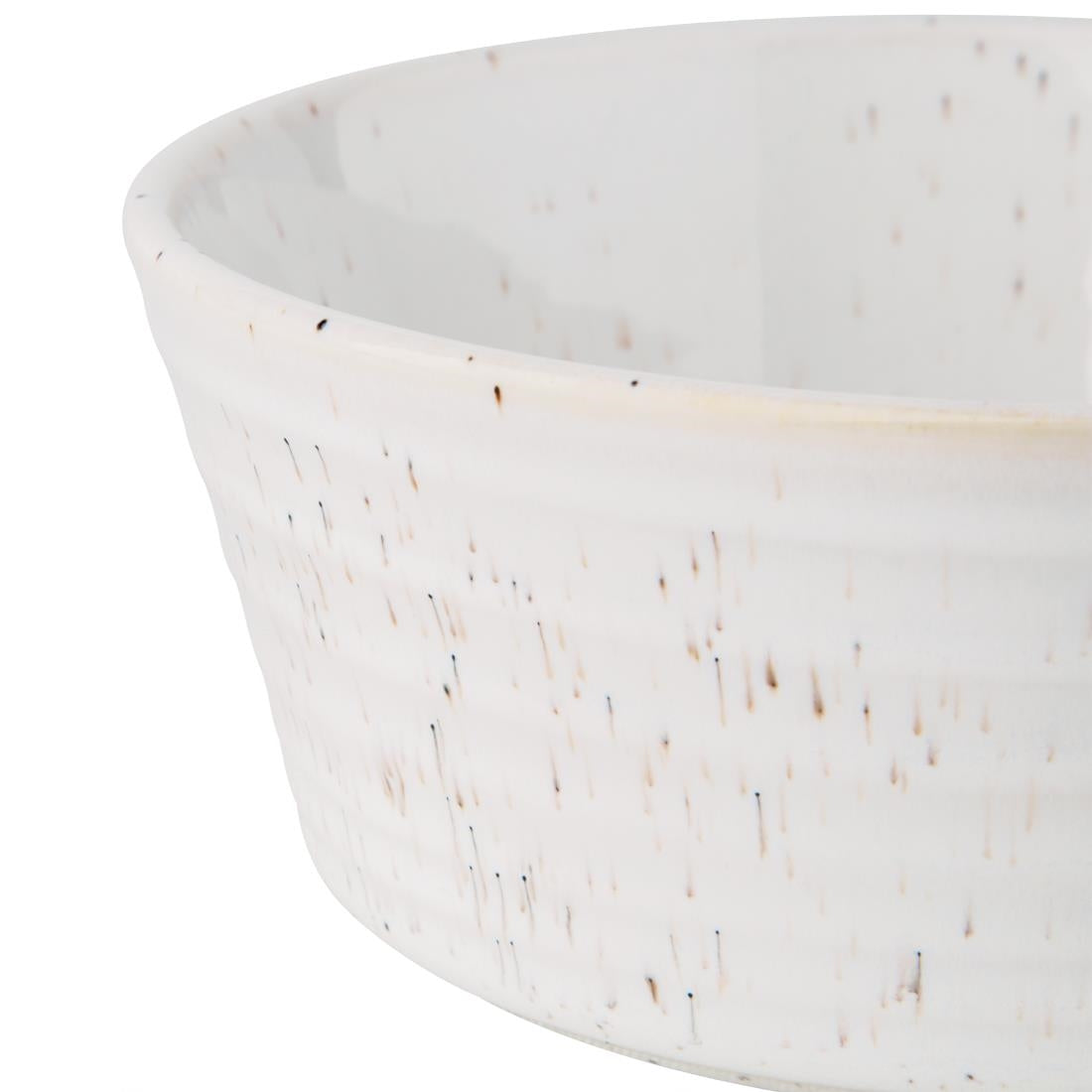 Olympia Cavolo White Speckle Flat Round Bowl 143mm (6 Pack) • PAS-FD900