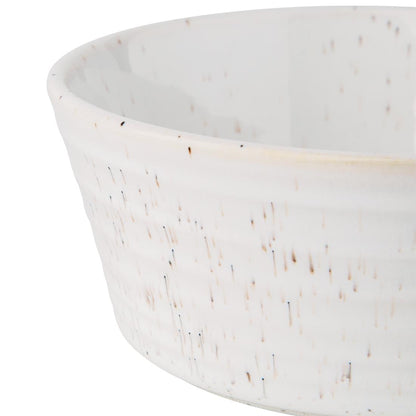 Olympia Cavolo White Speckle Flat Round Bowl 143mm (6 Pack) • PAS-FD900