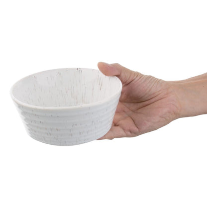 Olympia Cavolo White Speckle Flat Round Bowl 143mm (6 Pack) • PAS-FD900