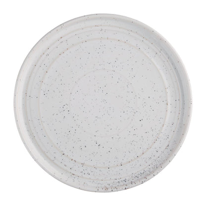 Olympia Cavolo White Speckle Flat Round Plate - 220mm 8 2/3" (6 Pack) • PAS-FD903