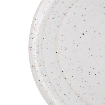 Olympia Cavolo White Speckle Flat Round Plate - 220mm 8 2/3" (6 Pack) • PAS-FD903