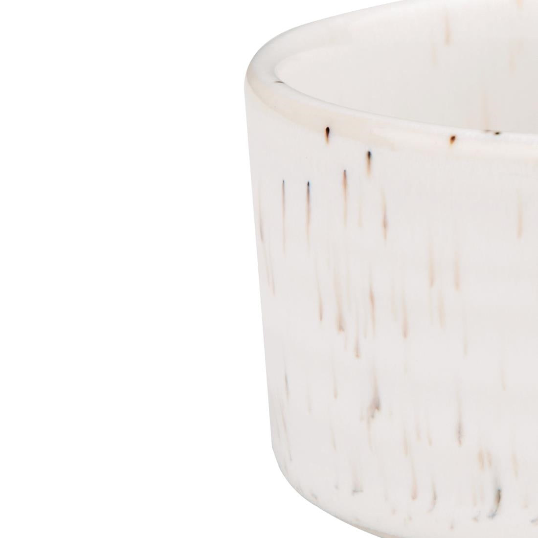 Olympia Cavolo White Speckle Dipping Dish - 67mm 2 2/3" (12 Pack) • PAS-FD905