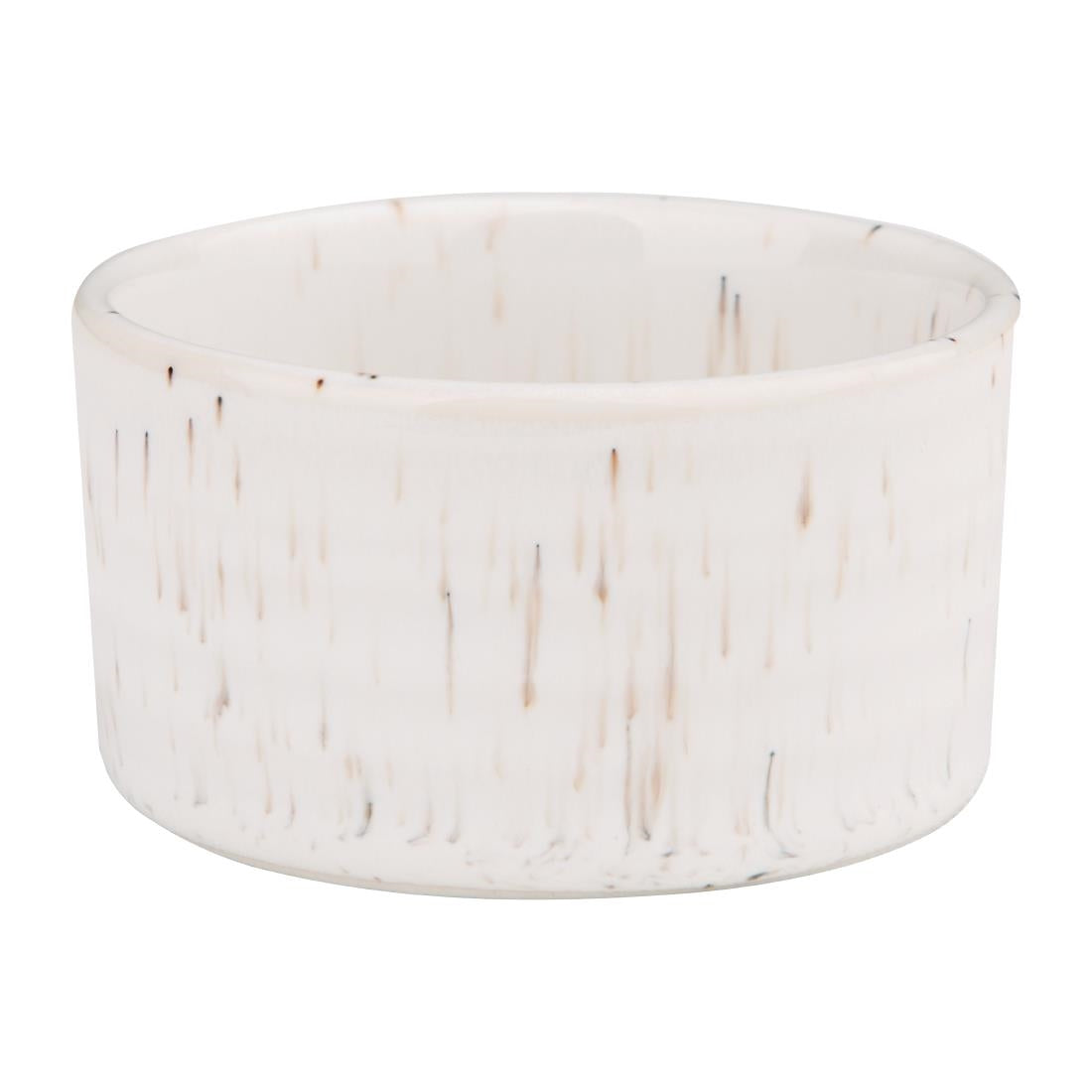 Olympia Cavolo White Speckle Dipping Dish - 67mm 2 2/3" (12 Pack) • PAS-FD905