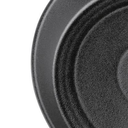 Olympia Cavolo Textured Black Flat Round Bowl - 220mm (4 Pack) • PAS-FD907