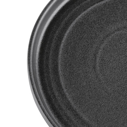 Olympia Cavolo Textured Black Flat Round Plate 180mm (6 Pack) (Pack of 6) • PAS-FD908