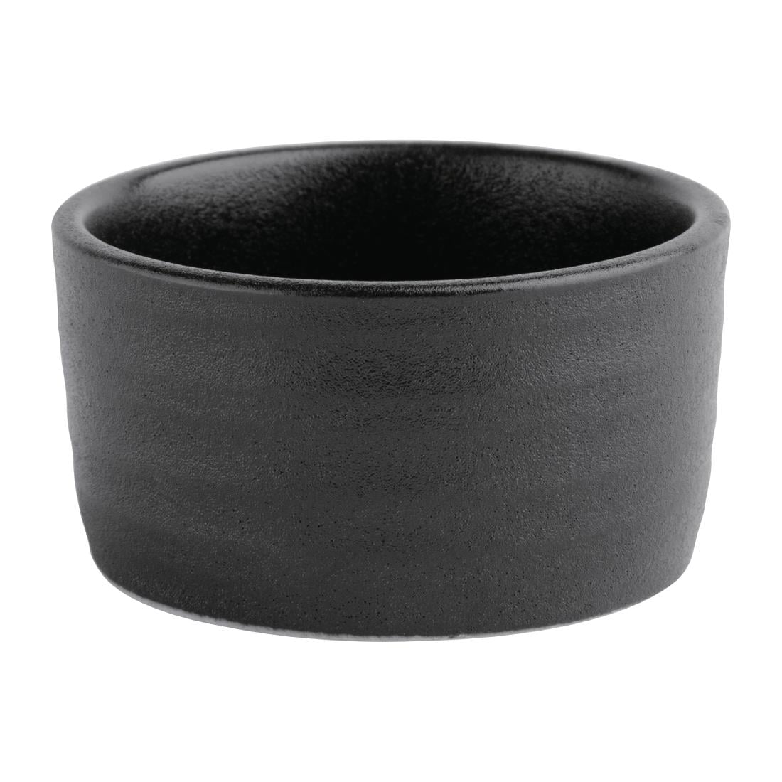 Olympia Cavolo Textured Black Dipping Dish - 67mm 2 2/3" (Box 12) • PAS-FD911