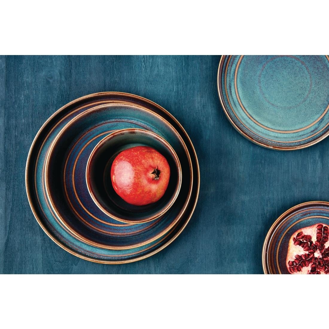 Olympia Cavolo Iridescent Flat Round Plate - 270mm 10 2/3" (4 Pack) • PAS-FD916