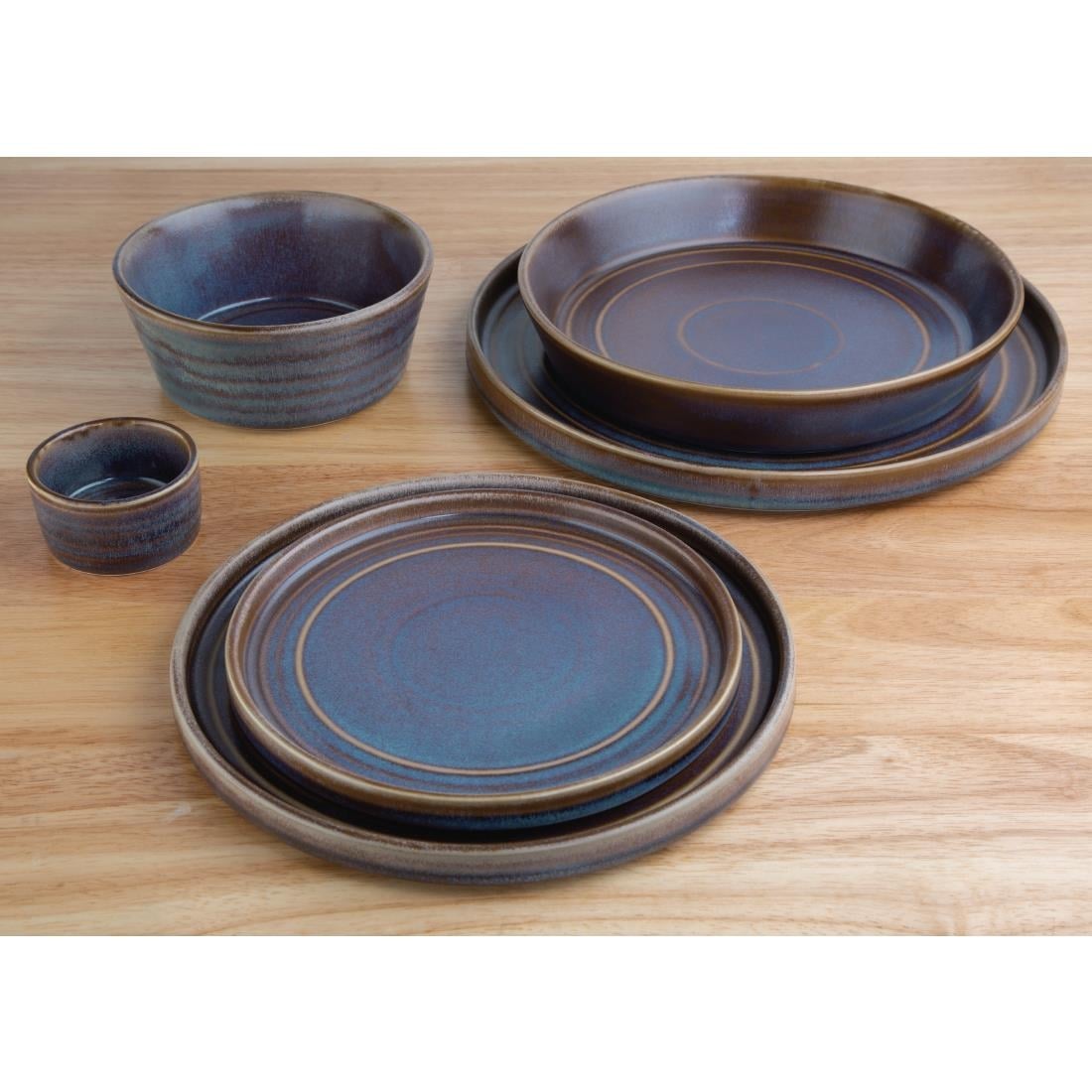 Olympia Cavolo Iridescent Flat Round Plate - 270mm 10 2/3" (4 Pack) • PAS-FD916