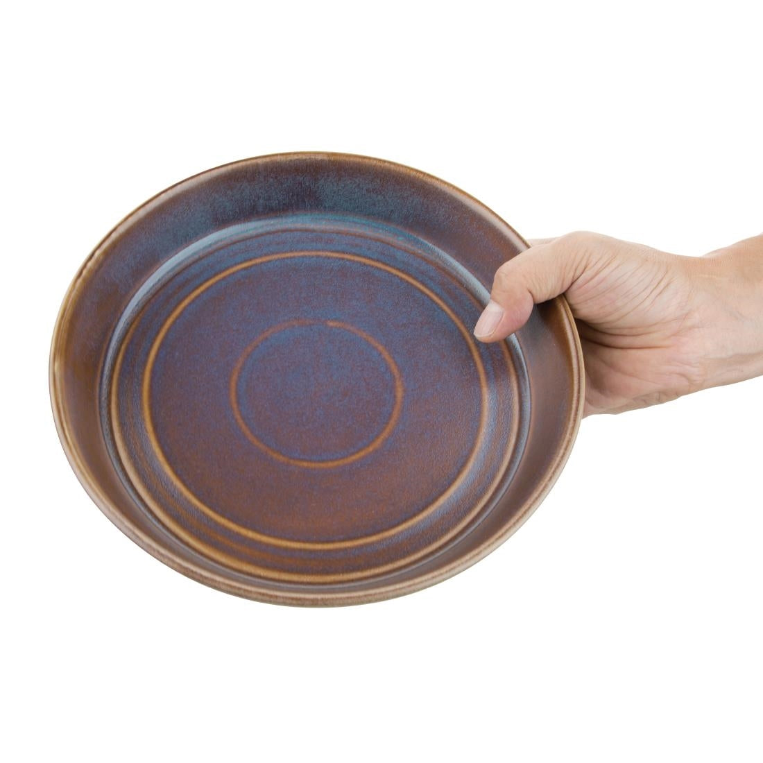 Olympia Cavolo Iridescent Flat Round Bowl - 220mm (4 Pack) • PAS-FD913
