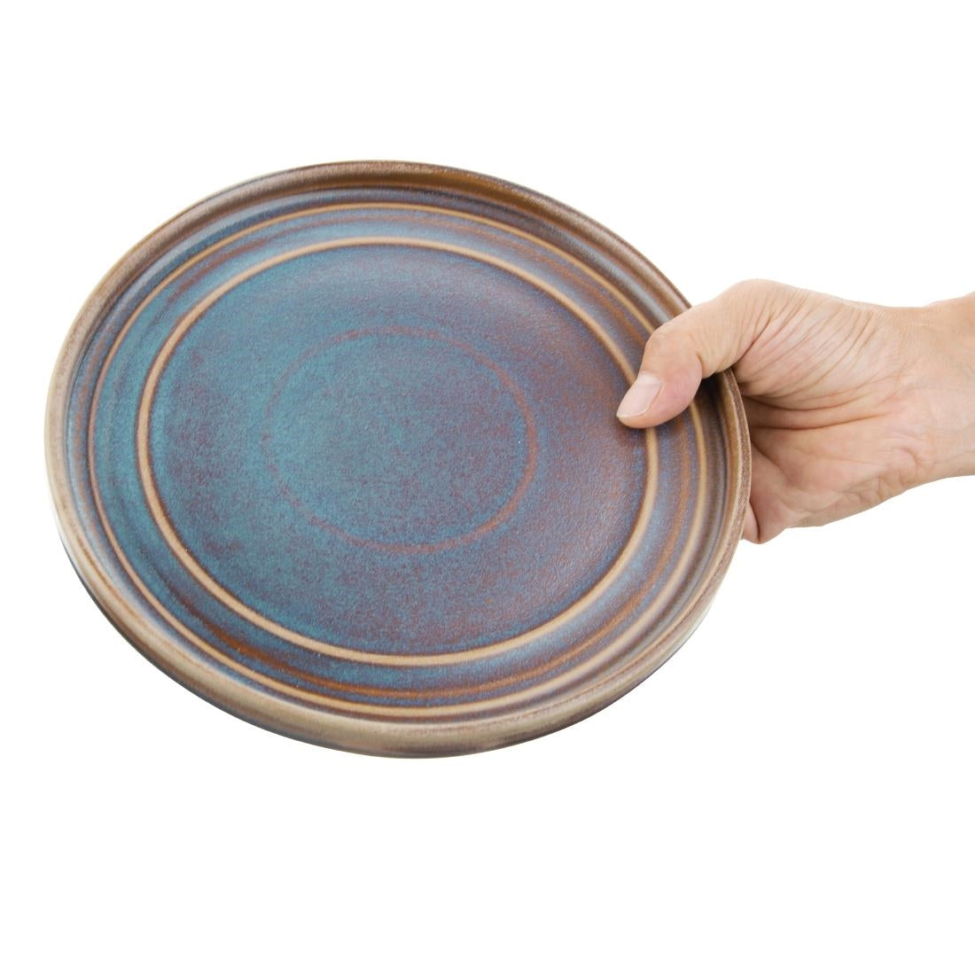 Olympia Cavolo Iridescent Flat Round Plate - 220mm 8 2/3" (6 Pack) • PAS-FD915