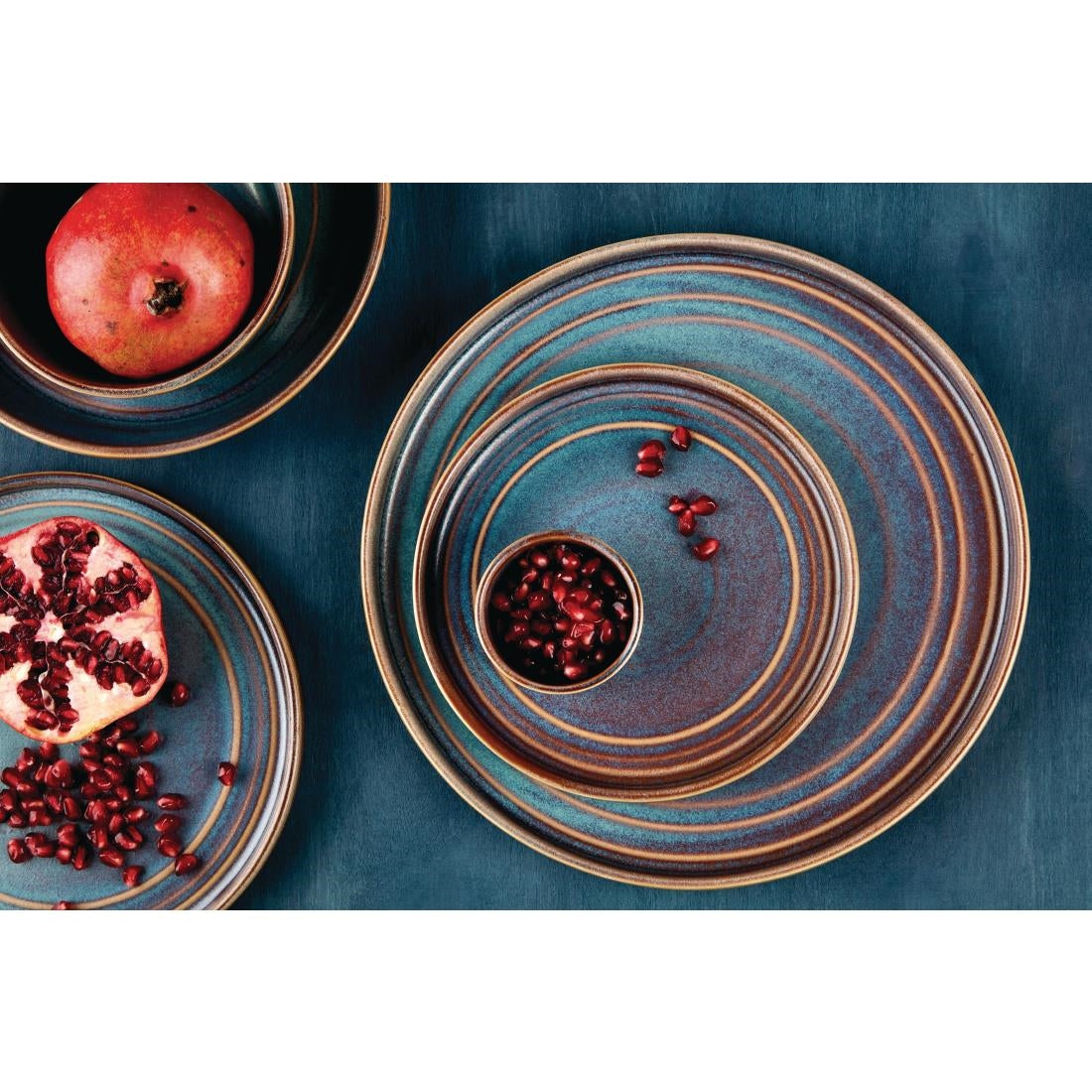 Olympia Cavolo Iridescent Flat Round Plate - 270mm 10 2/3" (4 Pack) • PAS-FD916