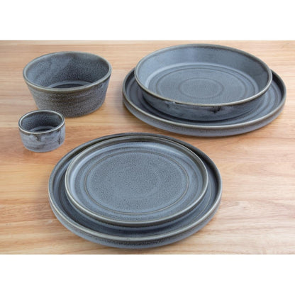Olympia Cavolo Charcoal Dusk Flat Round Plate - 220mm 8 2/3" (6 Pack) • PAS-FD921