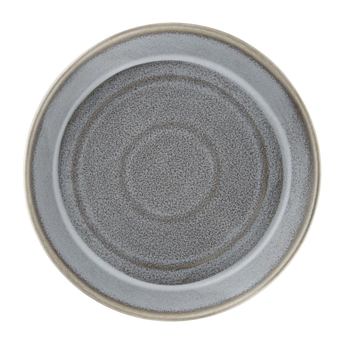 Olympia Cavolo Flat Round Bowls Charcoal Dusk 220mm (4 Pack) (Pack of 4) • PAS-FD919