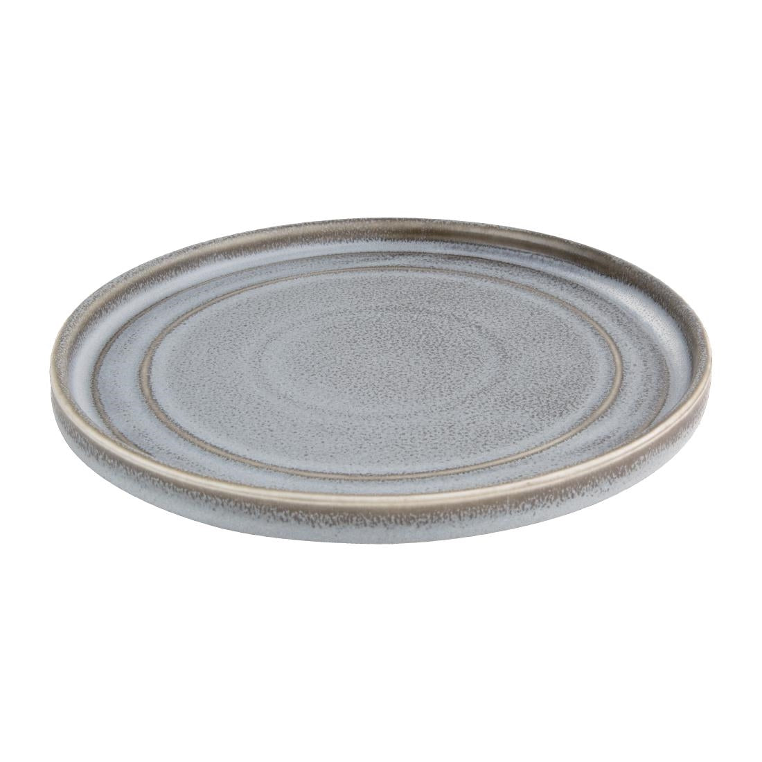 Olympia Cavolo Charcoal Dusk Flat Round Plate - 220mm 8 2/3" (6 Pack) • PAS-FD921