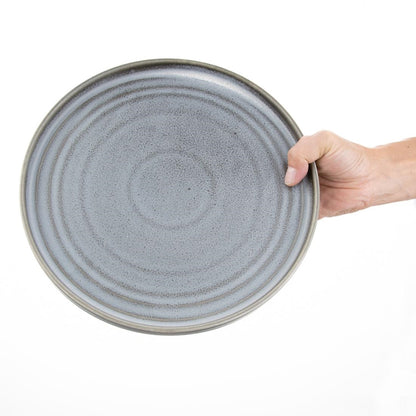 Olympia Cavolo Charcoal Dusk Flat Round Plate - 270mm 10 2/3" (4 Pack) • PAS-FD922